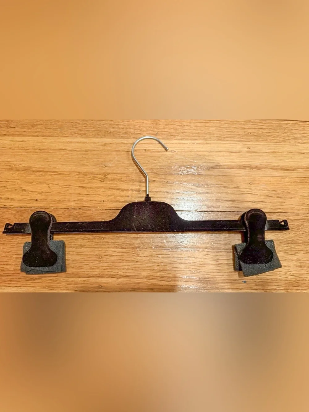 The Row Authentic Brown Logo Embossed Clothes Hanger Clip Style For Skirts Pants